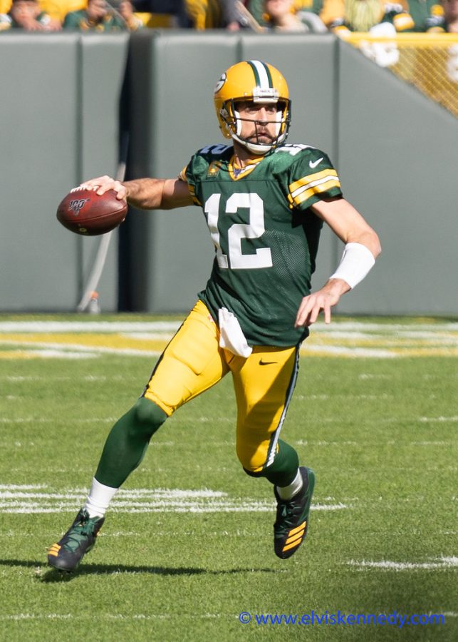 Aaron+Rodgers+is+a+quarterback+for+the+Green+Bay+Packers.+