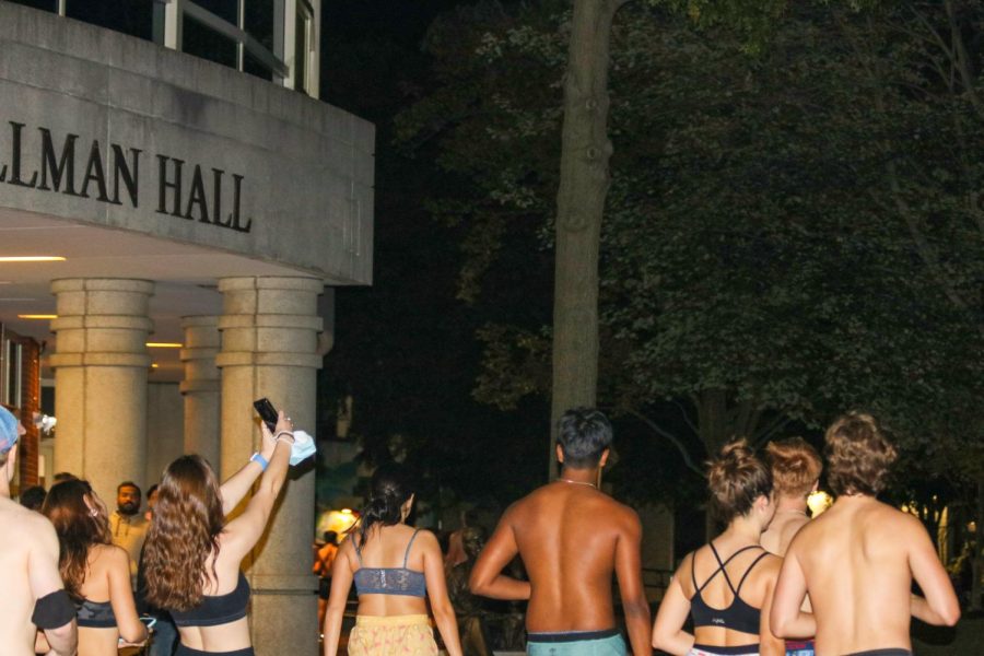 A classic Northeastern tradition, the underwear run, returned in a non-official spooky run Oct. 31. 