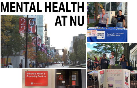 Northeastern students are pushing for reform and greater access to mental health resources on campus. Active Minds is an on-campus group that focuses on mental health education, advocacy and programming (top right, photo courtesy MK Moskowitz). Lean on Me offers peer-to-peer, anonymous, text-based counseling (bottom right, photo courtesy Lean on Me). UHCS, as well as Find@Northeastern and We Care are NU provided mental health resources (bottom left, photo by Kelly Thomas).  