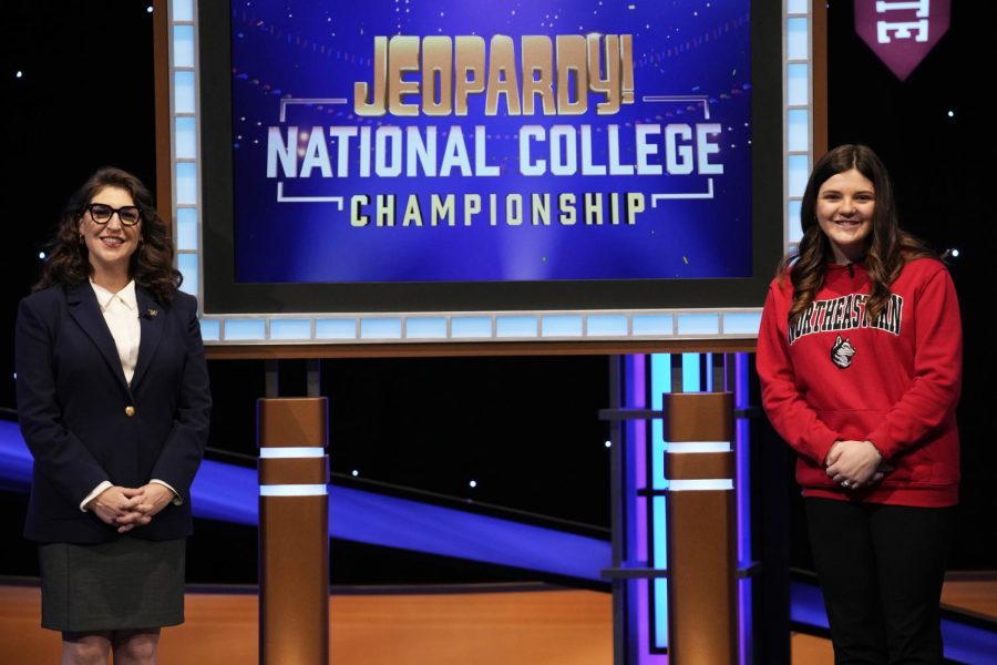 Northeastern student Liz Feltner will be appearing regularly on Jeopardy! National College Championship beginning  Feb. 11. 
Photo courtesy of Jeopardy Productions, Inc.