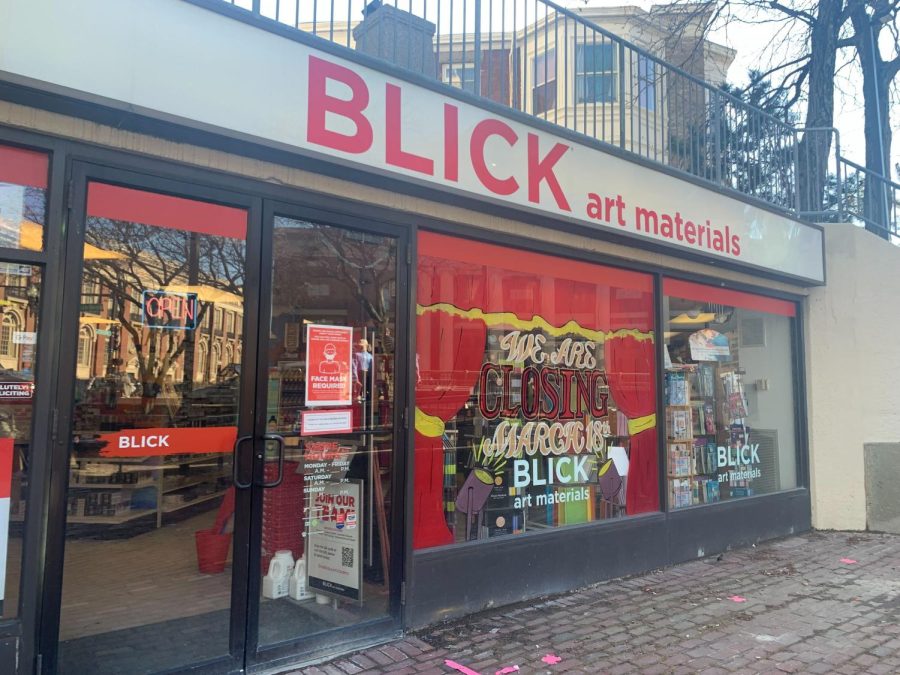 Blick Art Materials store on the corner of Huntington and Massachusetts Avenues will shut down. Photo credit Harriet Rovniak.