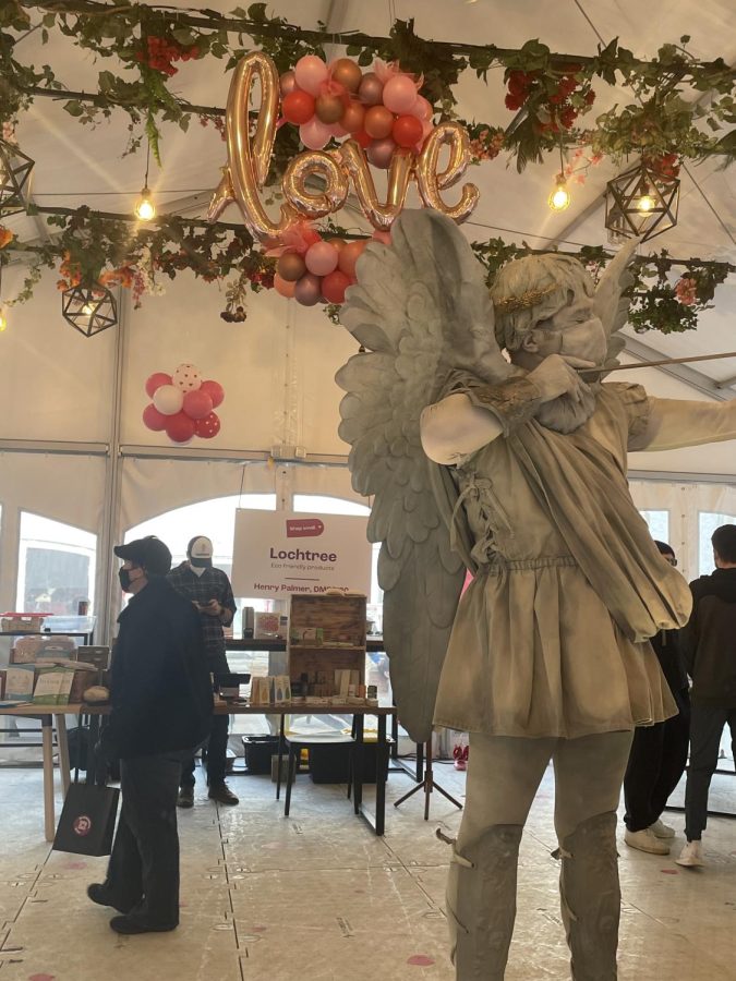Northeastern students visited the tents at Robinson Quad Feb. 11 for the annual Valentine’s Day Market. Many local businesses, many of which are run by Northeastern students and alumni, were set up for students to buy from. Photo courtesy of Alexa Grayson.
