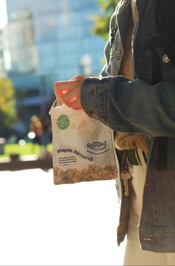 Rooted Living is a sustainable snack business created by Northeastern student Rachel Domb. The business offers food that encourages healthy eating. Courtesy of Rachel Domb.