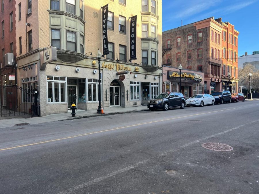 Restaurants in Bostons historic North End have erected outdoor patios for the past two summers to keep up with dining despite the COVID-19 pandemic. Photo credit to Jess Silverman.