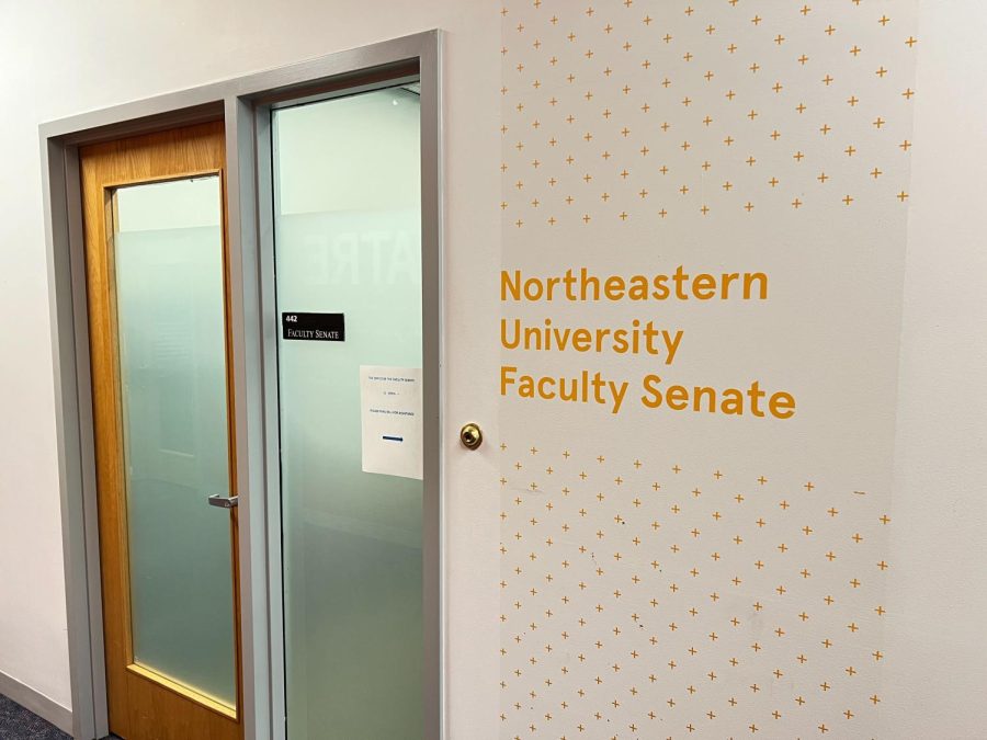The Northeastern Faculty Senate office, located in Ryder Hall. President Aoun told the Faculty Senate that Northeastern’s global network will only continue to expand.