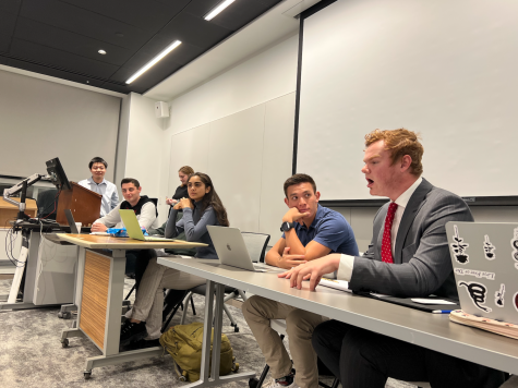 Members of the Northeastern University College Democrats and College Republicans met Nov. 10 for a debate in Richards Hall. The topics ranged from gun control to inflation.