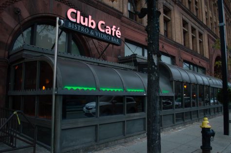 Club Café, located in the South End, is a nightclub marketed towards gay and bisexual men. Students like Alex
Cordova have found a refuge in LGBTQ+ gathering spaces like this.