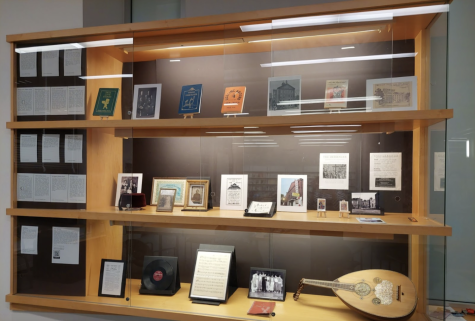 A display case in MITs Rotch Library shows remnants of Bostons Little Syria. The neighborhood, once located between the South End and Chinatown, disappeared in the 40s and 50s as Syrian immigrants moved to suburbs. Photo courtesy of Lydia Harrington.