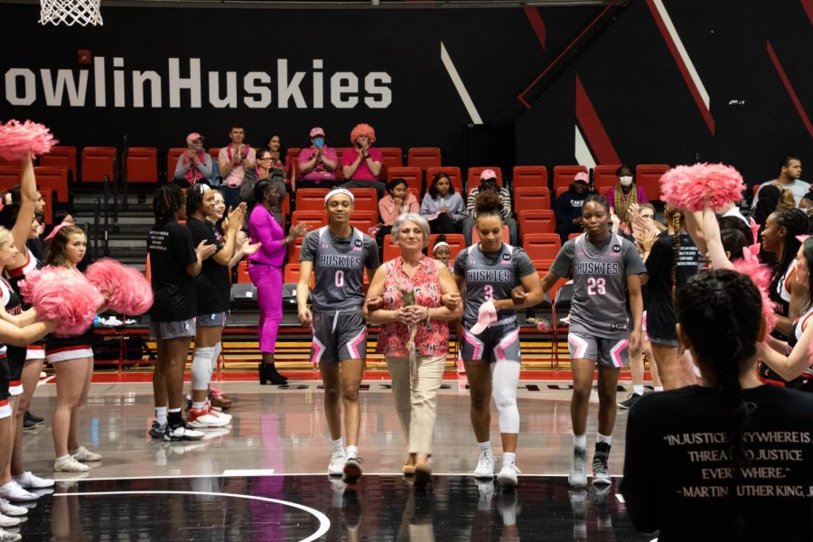 The Huskies pulled out a 70-61 win in their annual Think Pink game. They wore special jerseys for breast cancer awareness and honored survivors during the announcement of starting lineups.