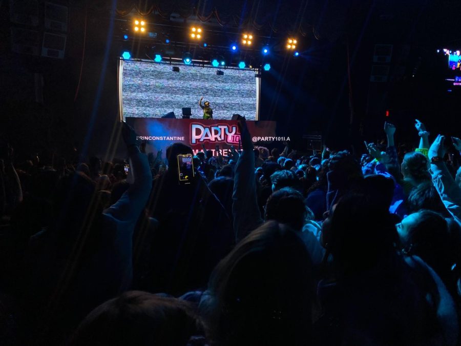 Approximately 300 people dance and  sing at Party101, a DJ night featuring Victorious star Matt Bennett. The Boston stop of this event was held at Big Night Live.