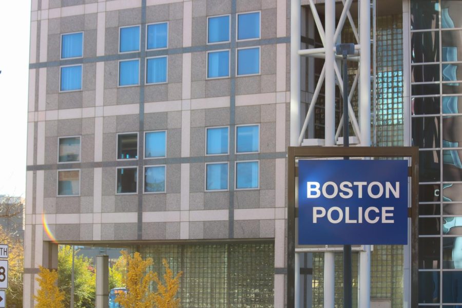The Boston Police Department headquarters right off Tremont Street. Boston Police responded to a call Saturday evening reporting a Northeastern student had fallen from the second-floor window of a Mission Hill home. 