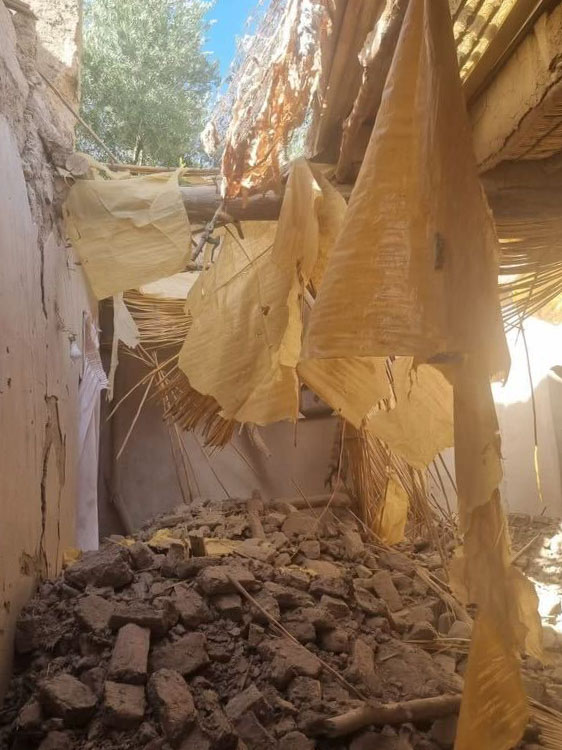 An example of the widespread decimation that has left villages such as Skoura Ouarzazate in a state of ruin. The location of these mountain villages prevented the necessary aid from reaching them earlier. Photo courtesy Wallid Soukaki.
