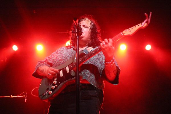 El Kempner of Palehound plays their guitar and sings onstage at The Sinclair Oct. 18. The musician was recently named one of Rolling Stone’s 250 Greatest Guitarists of All Time