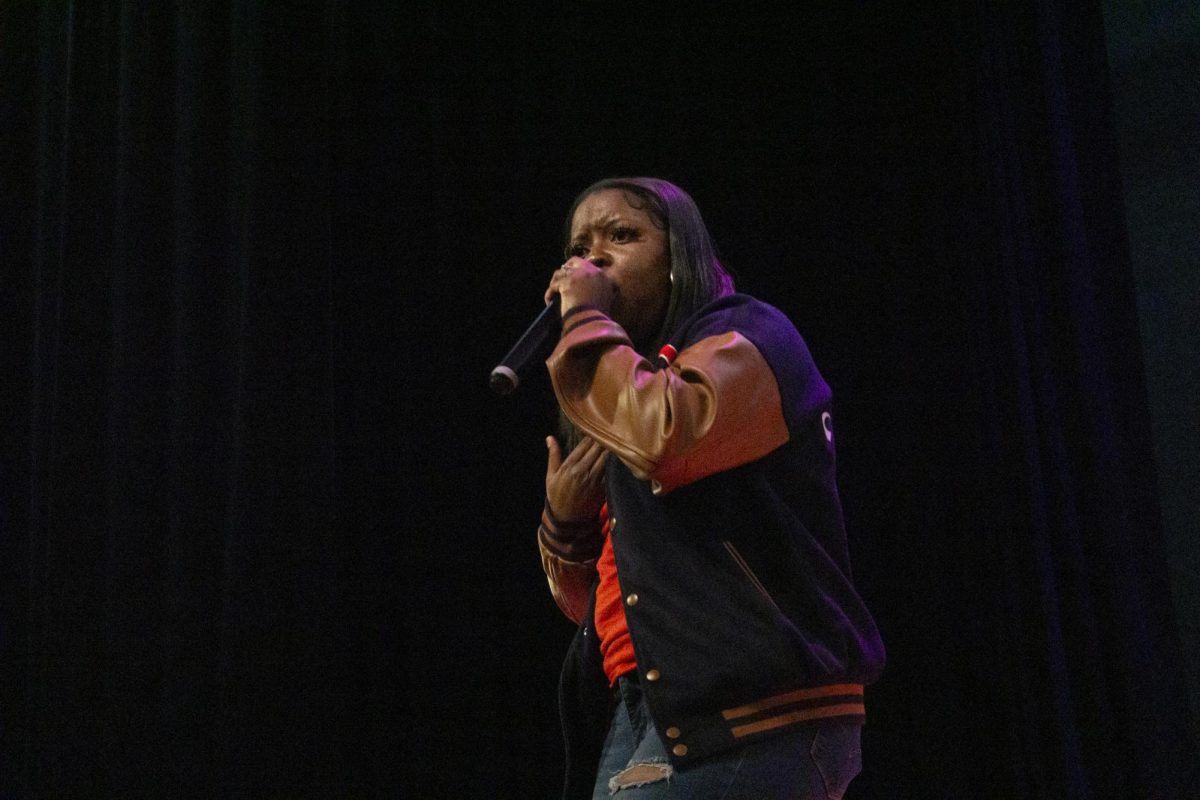 Ché Noir performs her set to an excited audience. She had previously collaborated with Play Havoc at a recent show.