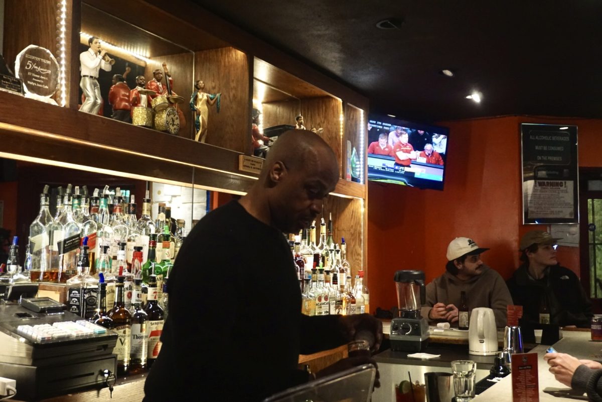 Poindexter holds it down behind the bar. Poindexter said his favorite night is Latin Jazz Thursday, which Wally’s has been doing for about 25 years.