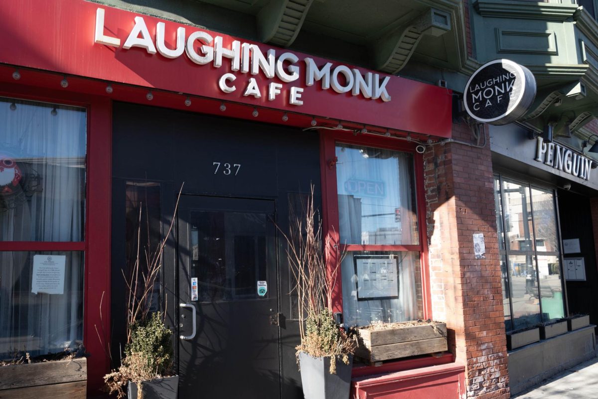 Laughing Monk Cafe stands at 737 Huntington Ave. The restaurant incorporated a combination of Thai and Japanese cuisine.