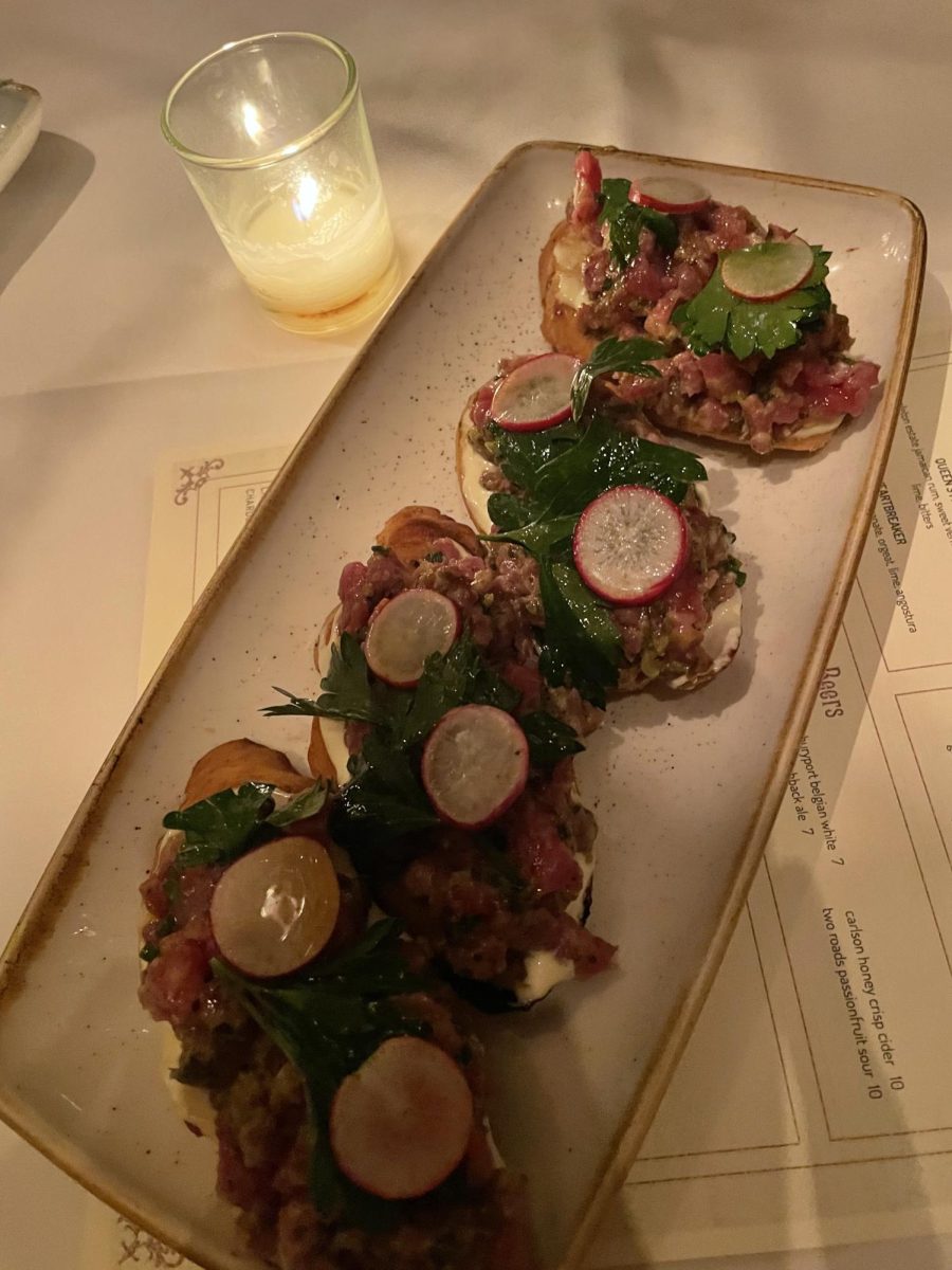 The steak tartare dish at Yvonnes. With its intimate environment, many have chosen this establishment to be the perfect date night spot for Valentines Day.