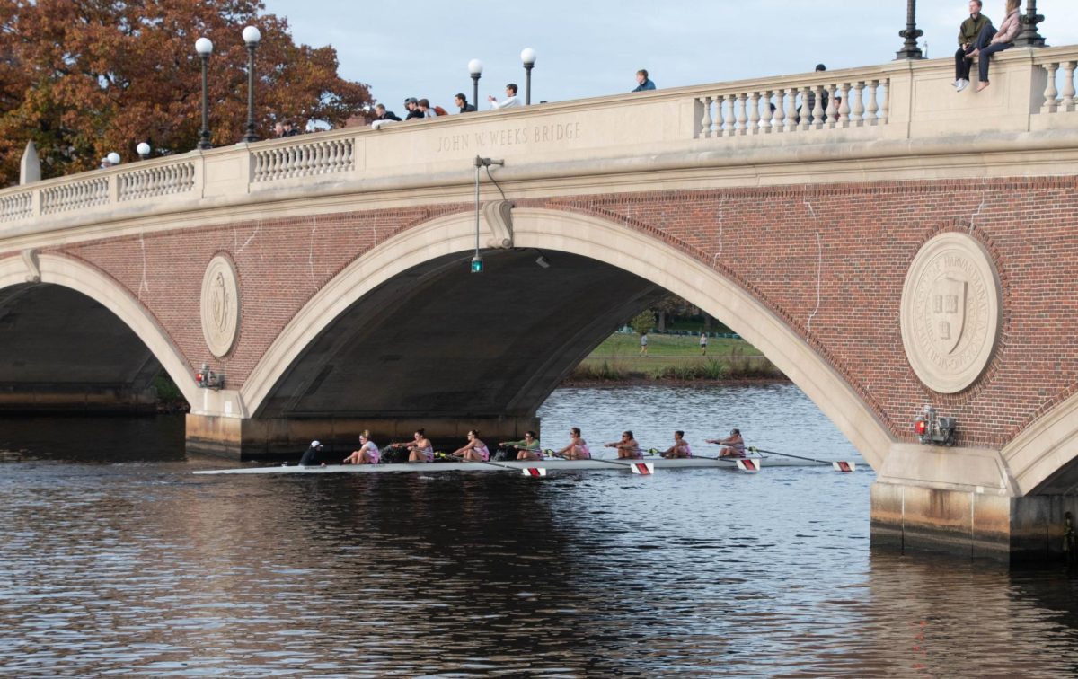 Northeastern women's eight focuses in at the 2022 Foot of the Charles. In 2023, the Huskies' first varsity eight finished in first place (14:17.20).