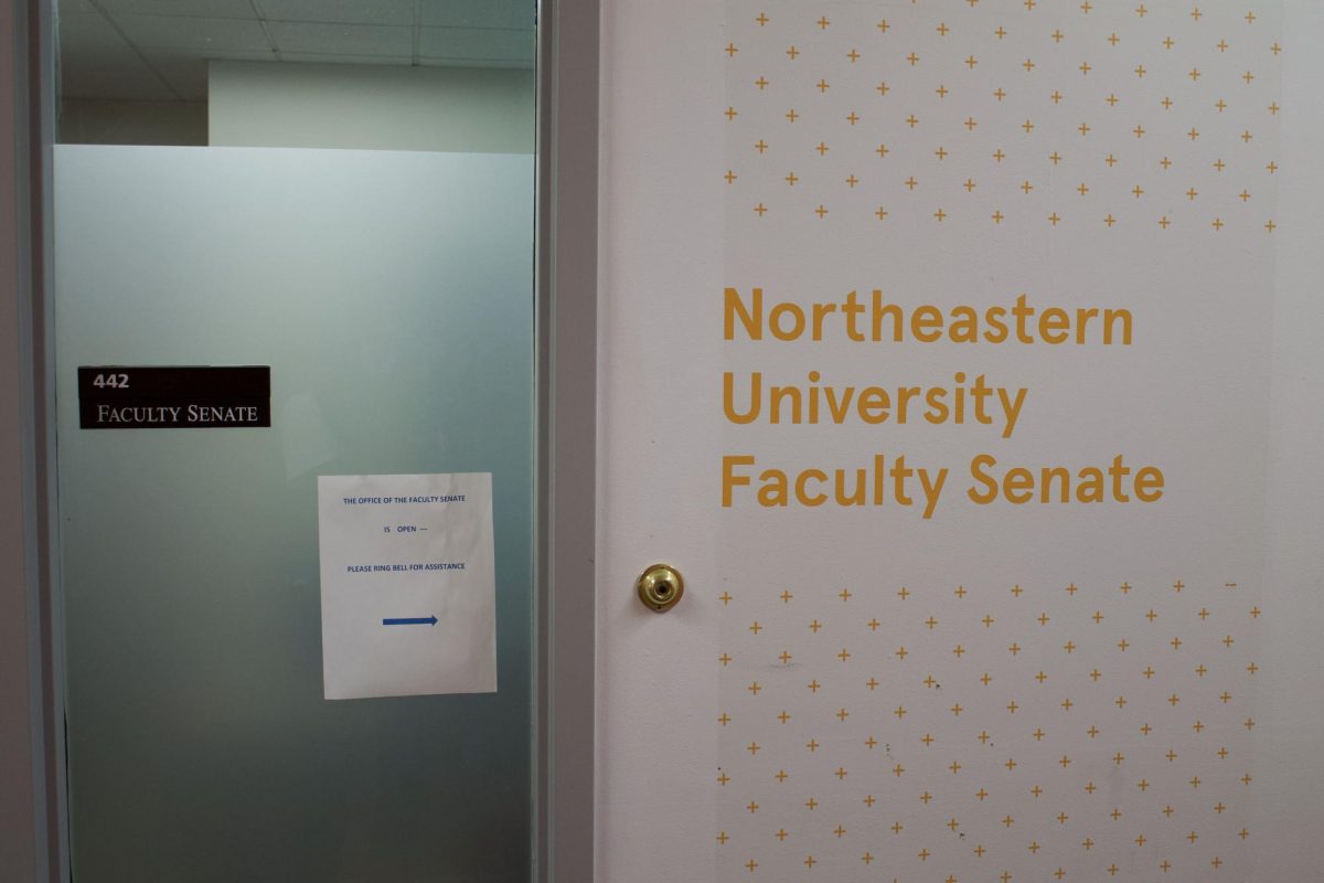 The Northeastern University Faculty Senate office, located in Ryder Hall. David Madigan said at a faculty senate meeting Feb. 28 that the university is considering cutting expenses for the next fiscal year amid a projected decline in revenue. 