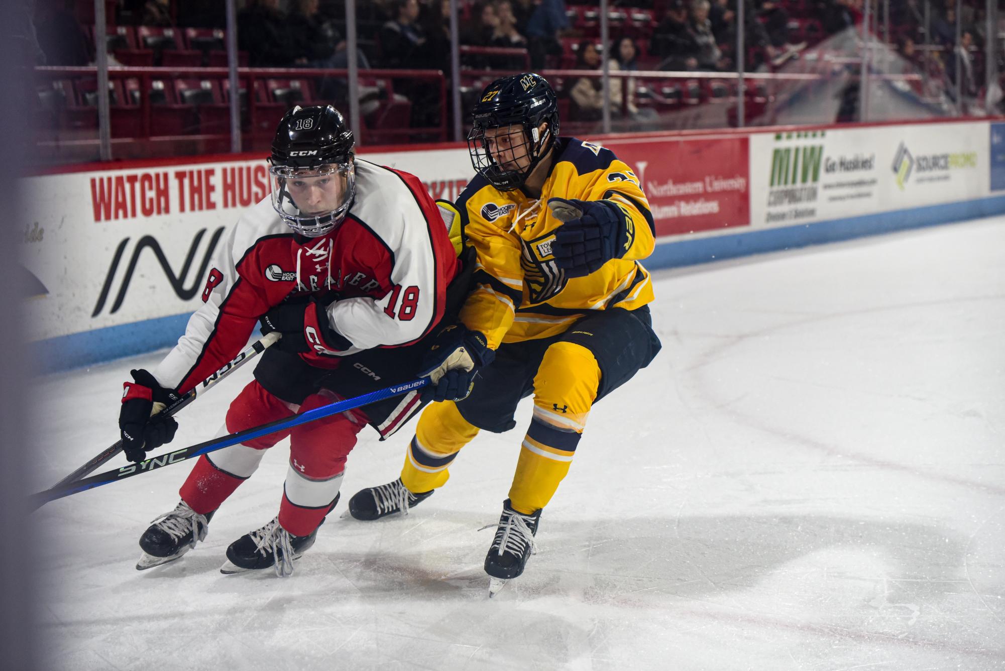 The Huskies are moving on: Northeastern defeats Merrimack in opening ...