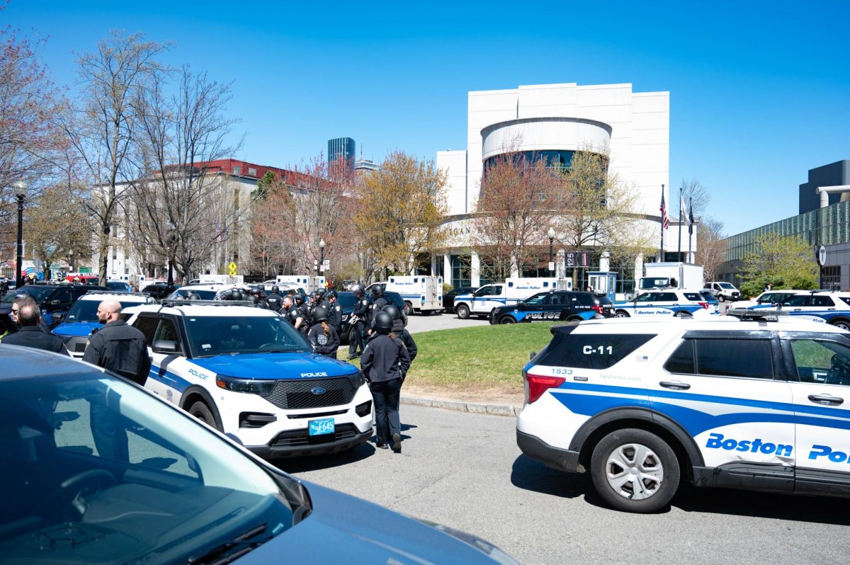 BPD cars line up in front of Ruggles.