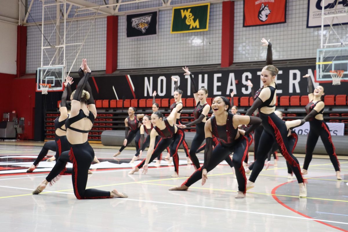 The dance team presents its Team Performance routine at Northeastern’s annual NDA/NCA National Send-Off April 5. Last year, the Huskies finished third at nationals for their Team Performance routine.