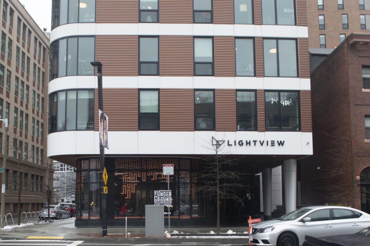 The+exterior+of+LightView.+LightView+management+sent+an+email+to+residents+April+11+reminding+them+that+throwing+food+products+such+as+eggs+and+other+forms+of+vandalism+are+a+violation+of+students+lease+agreements.