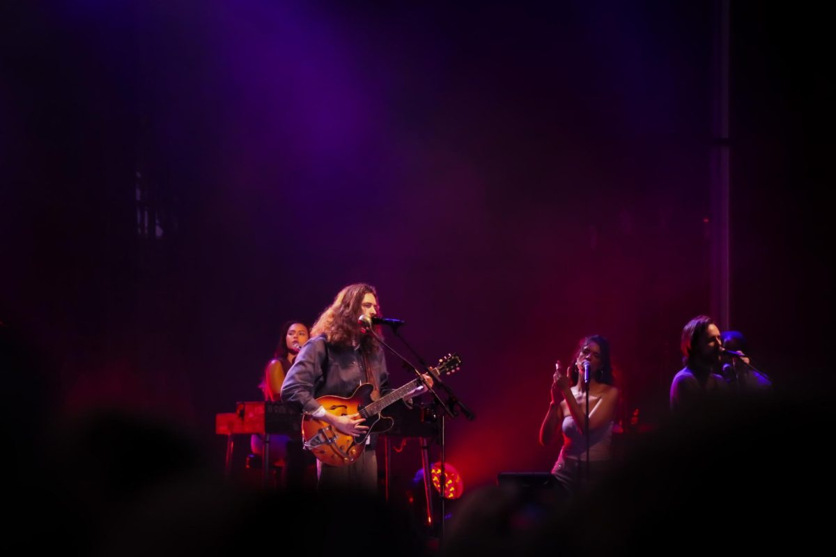 Hozier closes out his set with a performance of his 2013 hit “Take Me to Church.” Hozier played some of his most popular music from his decade-long career, including “Cherry Wine” and “Eat Your Young.”