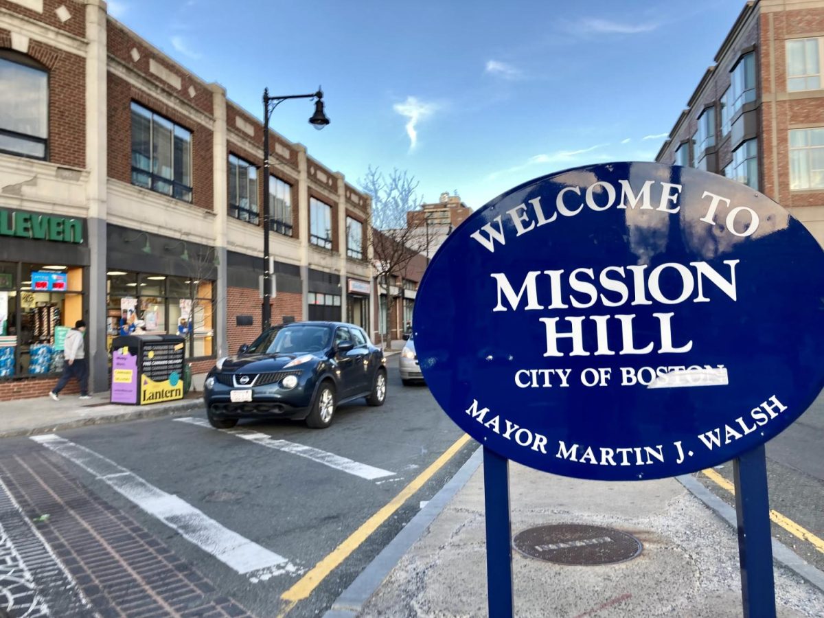 A sign welcoming visitors to Mission Hill. Margaret “Maggie” Van Scoy was chosen to be a liaison for the Mayor’s Office of Neighborhood Services in July 2022 for the neighborhoods of Back Bay, Beacon Hill, Mission Hill and Fenway-Kenmore.