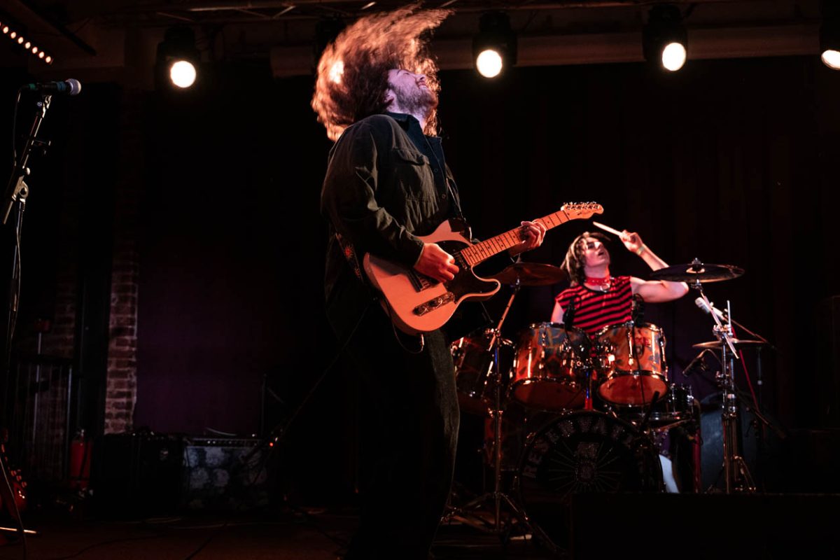 Tuohy whips his hair while playing the guitar. He spoke about how he grew up going to Sonia, so it was a full-circle moment for him playing that night. 