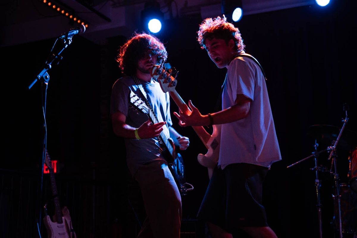 Romano and Crotty play in the middle of the stage. They moved to this position several times, often during intense instrumentals. 