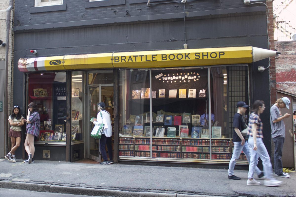 The exterior of Brattle Book Shop. The store was founded in 1825.