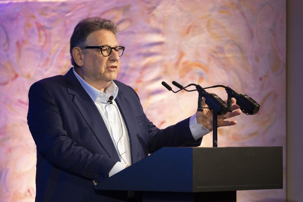 Lucian Grainge speaks at the Treasury Connect Creative Industries Conference May 3, 2023. Grainge was recently dropped from a list of defendants in a sexual assault and trafficking case against Sean “Diddy” Combs. Photo courtesy Kirsty O'Connor, HM Treasury, flickr.