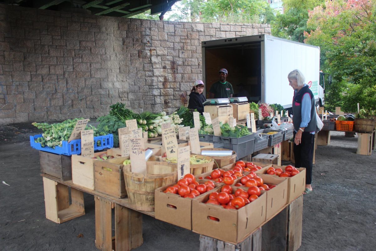 Various produce sits on display at the Charlesgate Farmers Market Sept. 29. Over 550 regulars attended the market each week.