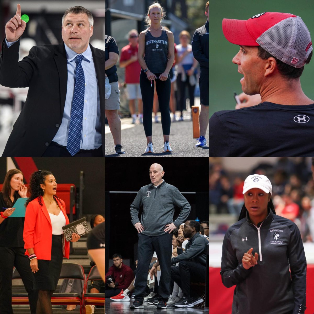 Jerry Keefe, Pam Spuehler, Jeremy Bonomo, Lenika Vazquez, Bill Coen and Tramaine Shaw (left to right, top to bottom). During FY 2024, the average salary for head coaches of men’s teams saw a significantly larger jump than the average salary for head coaches of women's teams. Photos of Keefe, Shaw and Coen by Sofia Sawchuk, Sydney Ciardi and Brian Daniels. Photos of Spuehler Bonomo and Shaw courtesy Jim Pierce.