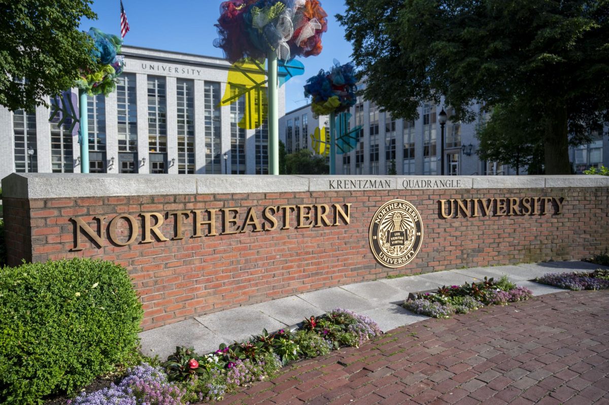 Krenztman Quad on Northeastern's Boston campus. The income and assets of students' noncustodial parents were allegedly used by Northeastern and 39 other universities to calculate the amount of financial aid that will be awarded.