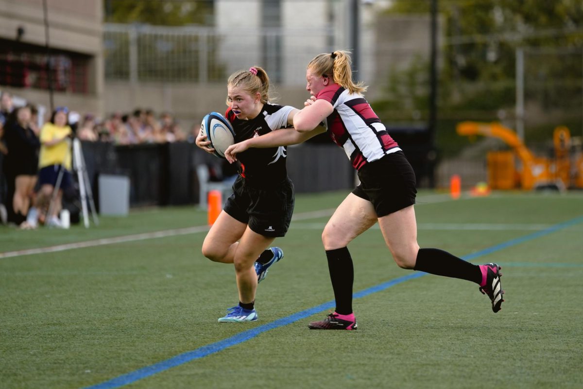 Northeastern holds possession over University of Massachusetts Oct. 5. Last year, the 7s team was the D1 national champions. Photo courtesy Siddarth Chandra.