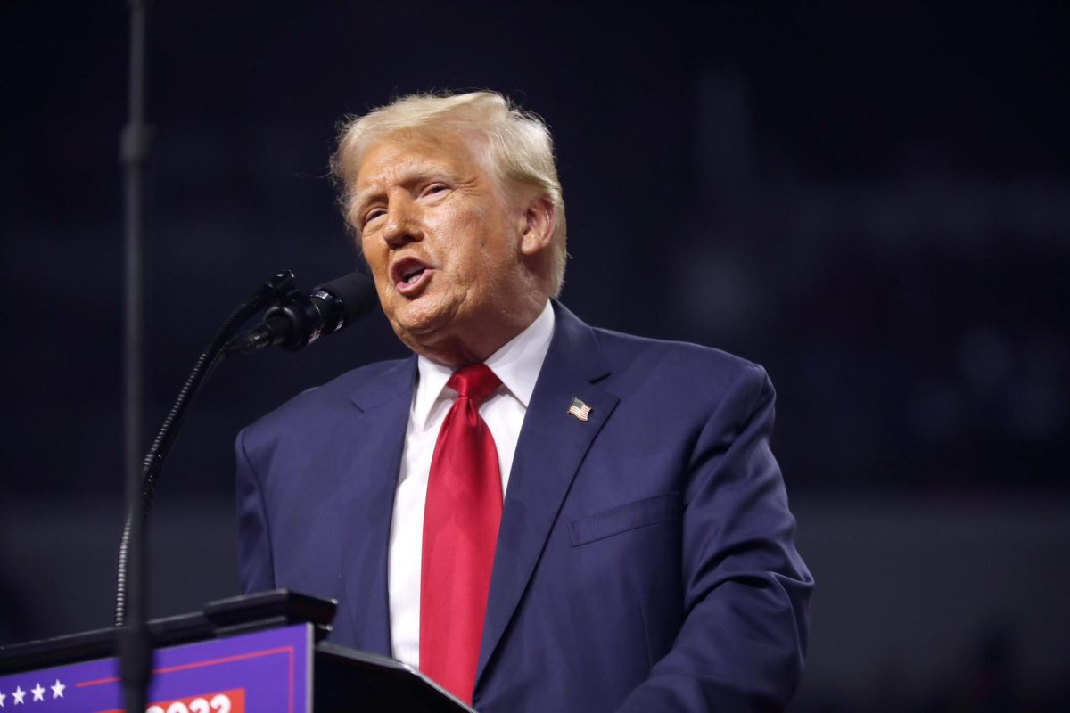 Donald Trump speaks at a campaign rally in Glendale, Arizona Aug. 23. Trump officially won the 2024 presidential race Nov. 6. Photo courtesy Gage Skidmore, Flickr.