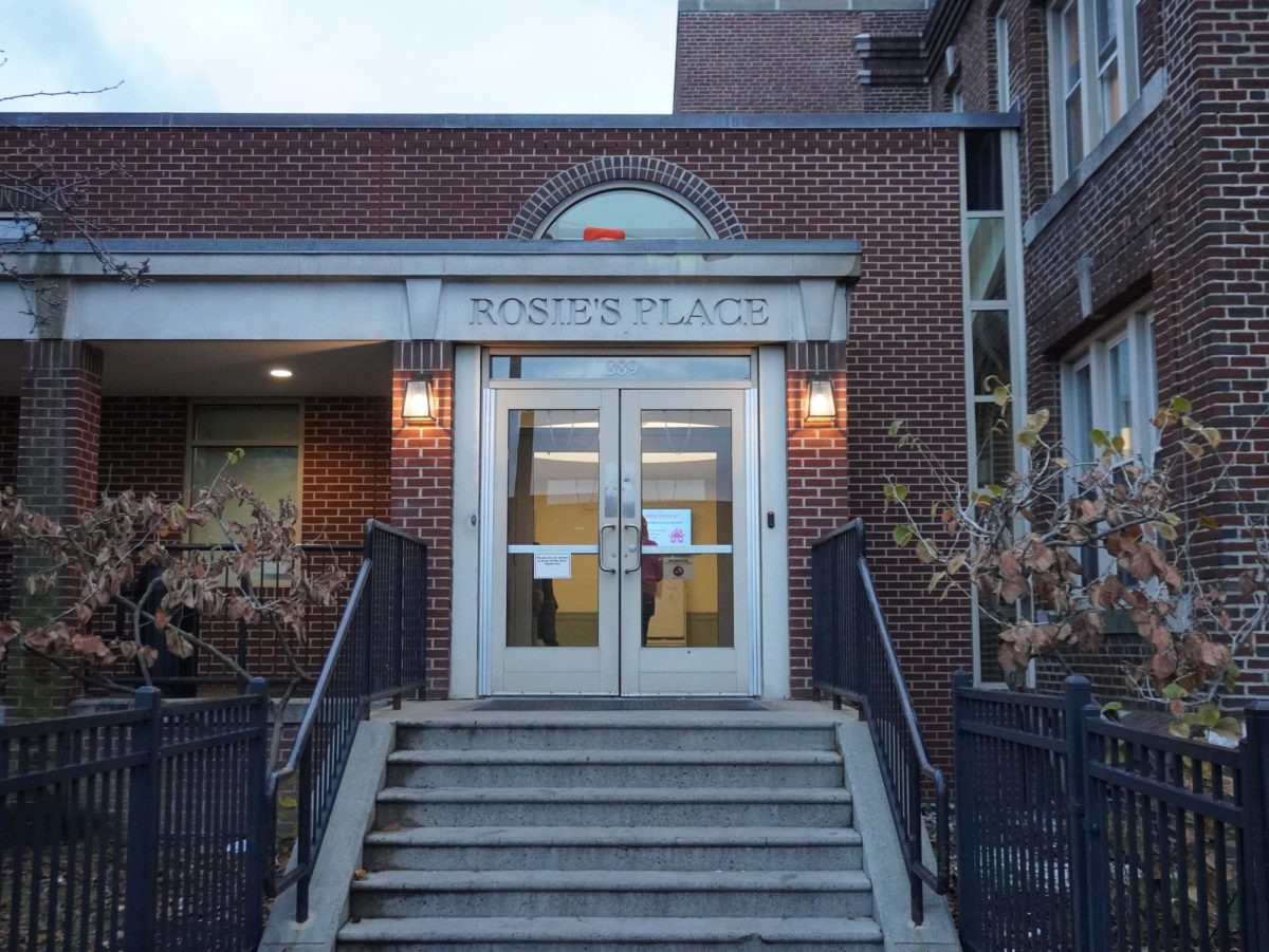 The Rosie's Place entrance on Harrison Avenue. Rosie's Place provided shelter, food and even computer classes to women for over 50 years.