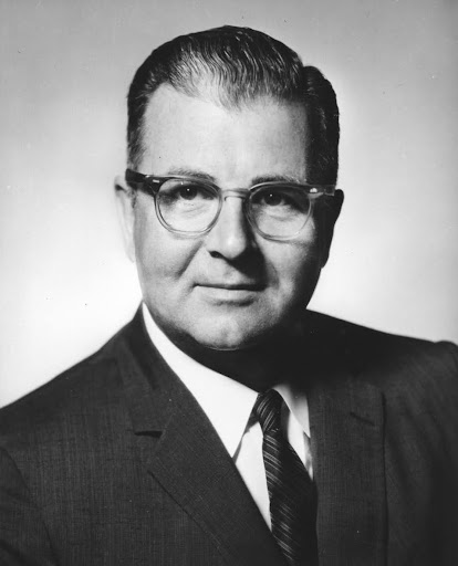 Asa S. Knowles poses for a headshot in 1964. Ell was Northeastern’s third president and served from 1959 to 1975. Photo courtesy Northeastern University Library, Archives and Special Collections.