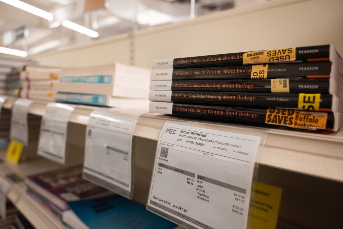 Copies of "A Short Guide to Writing about Biology" sit for sale in the Northeastern bookstore. Many Northeastern combined majors were created as a cross between STEM and humanities.