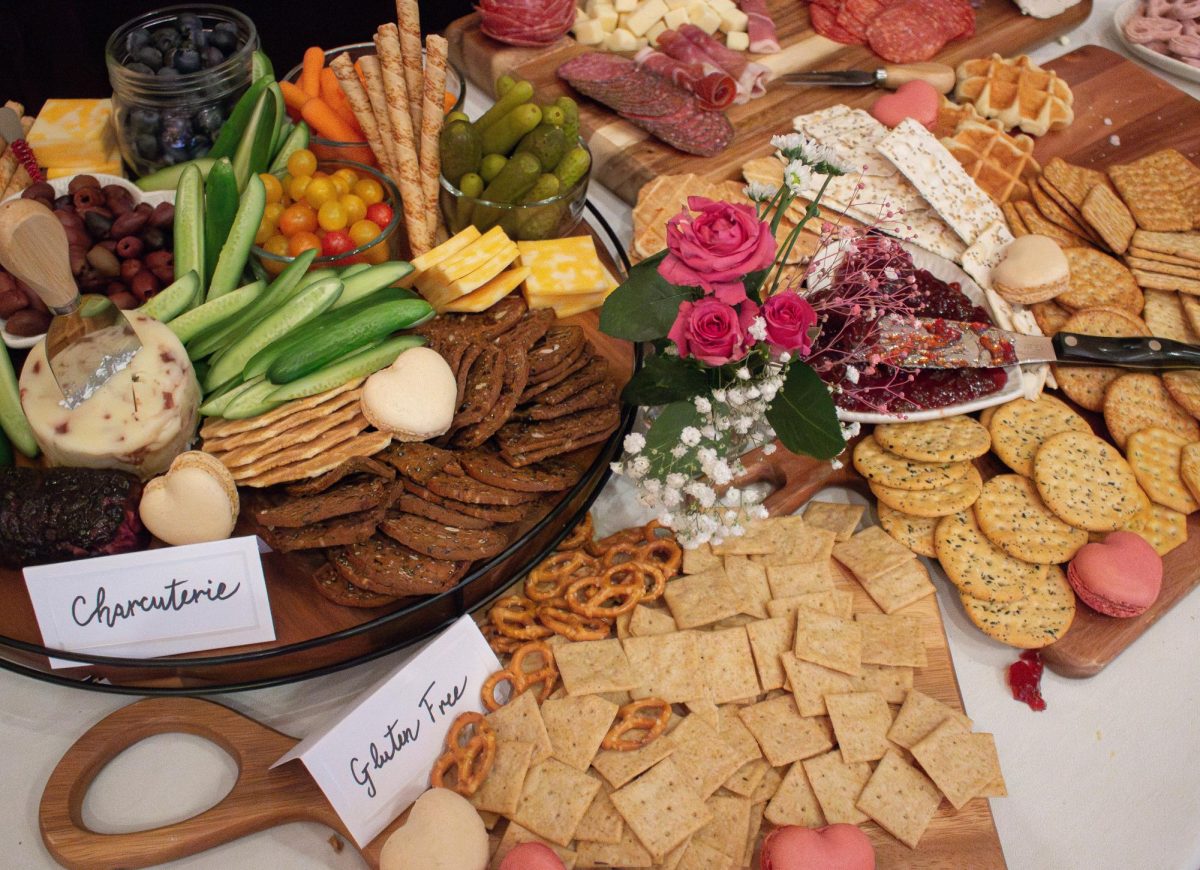 A dog-friendly charcuterie board spread. Garbarino’s inner dog mom circle helped her with all of the event preparations, including the food.