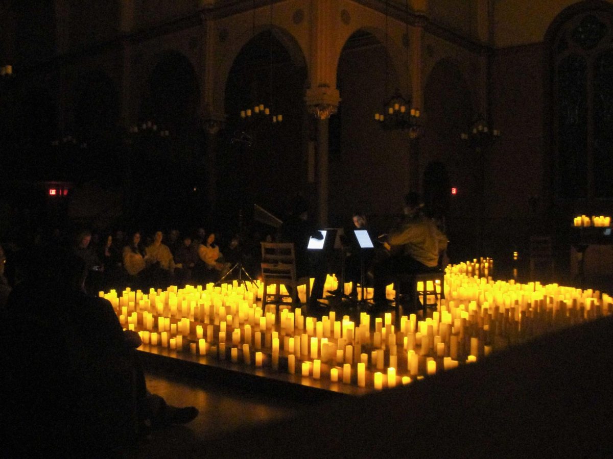 The Beacon Hill Quartet plays at a candlelight concert in First Church April 5, 2024.