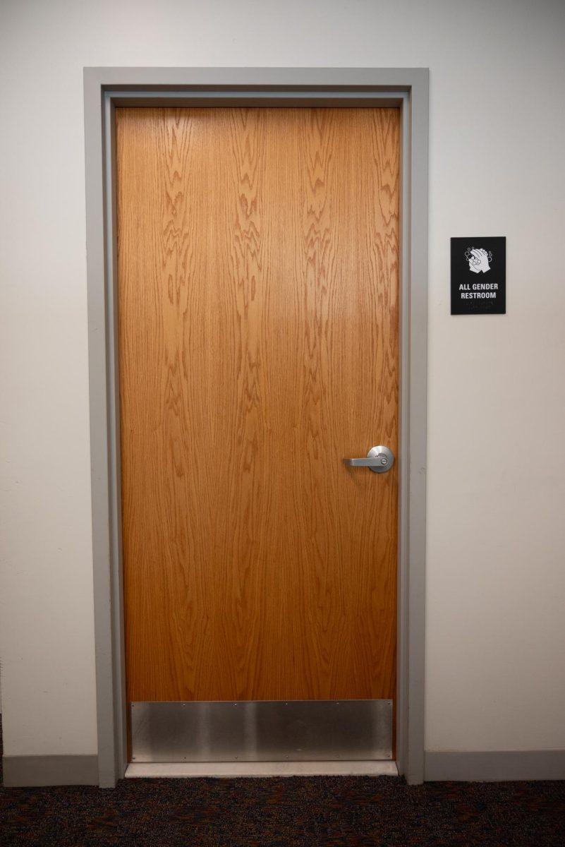 The gender neutral bathroom on the third floor of Ryder Hall. Only one gender neutral bathroom was included in the building.