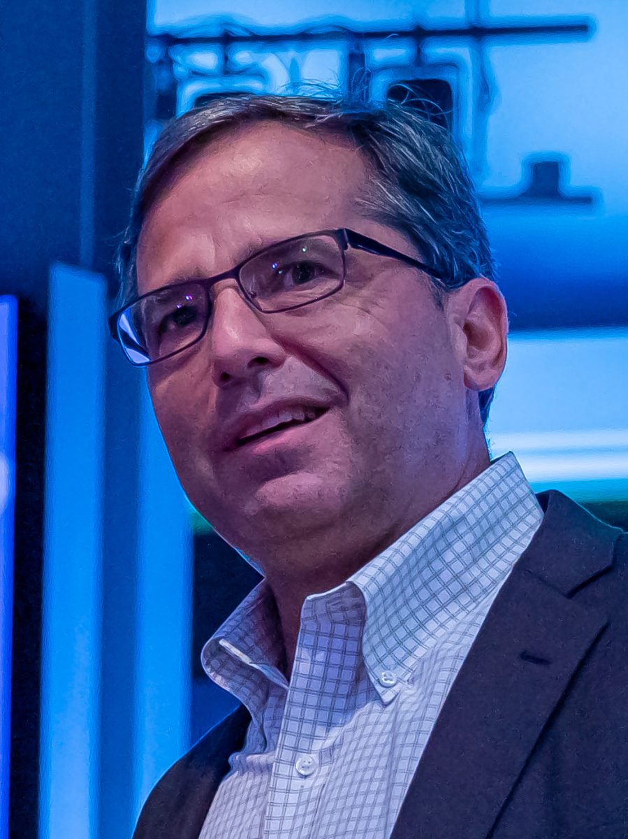 Josh Kraft poses for a photo at a Massachusetts STEM Week event Oct. 20, 2021. He recently announced his mayoral campaign and is expected to run against Mayor Michelle Wu. Photo courtesy Joshua Qualls, Wikimedia Commons