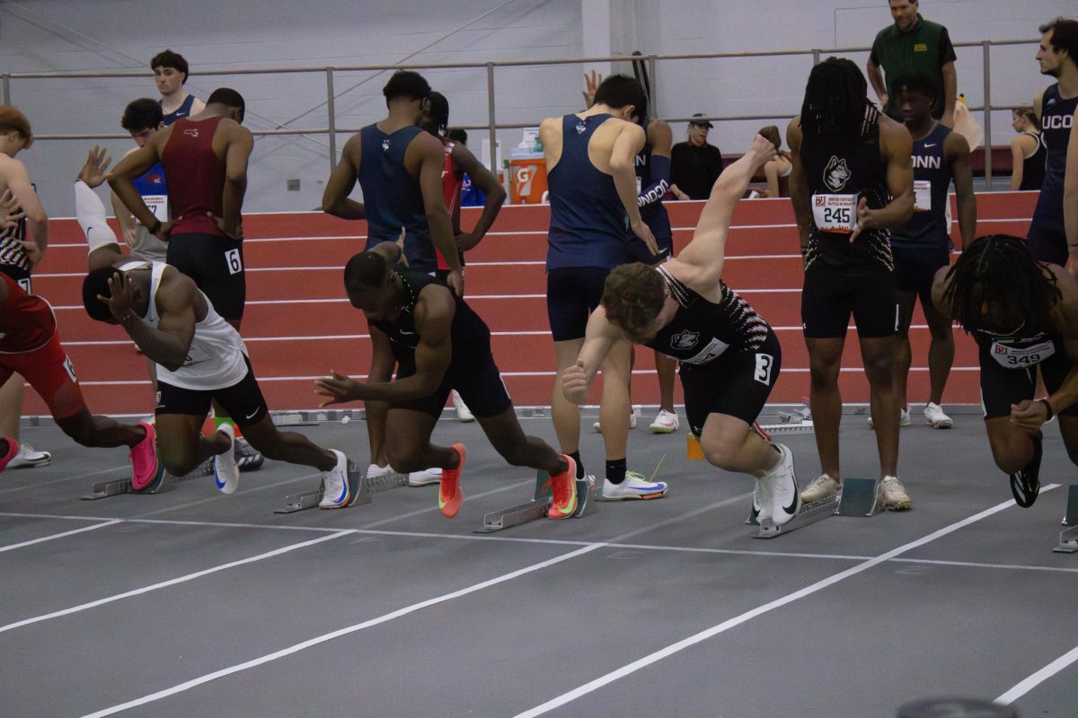 Sprinters take off Jan. 18. Across the two meets Feb. 7 and Feb. 8, three Huskies broke school records and 11 set new personal bests.