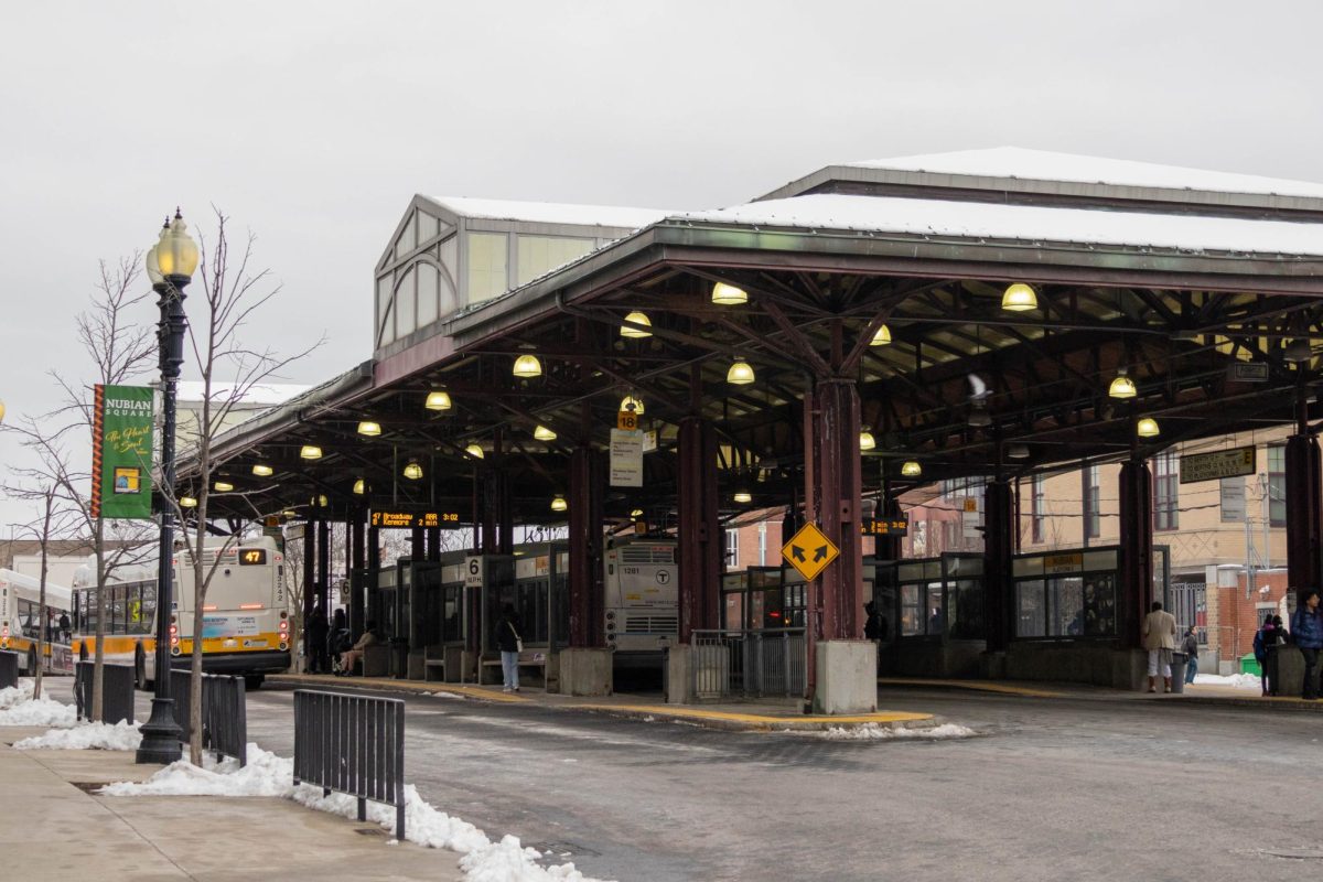 The Nubian bus station in Roxbury. This EPA reported environmental justice concerns in every tested sector in Roxbury this year.