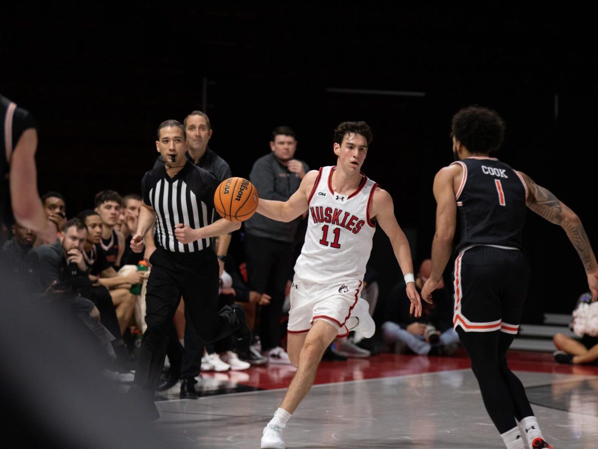 JB Frankel takes on his opponent Feb. 13. Frankel collected 12 points against William and Mary March 1.