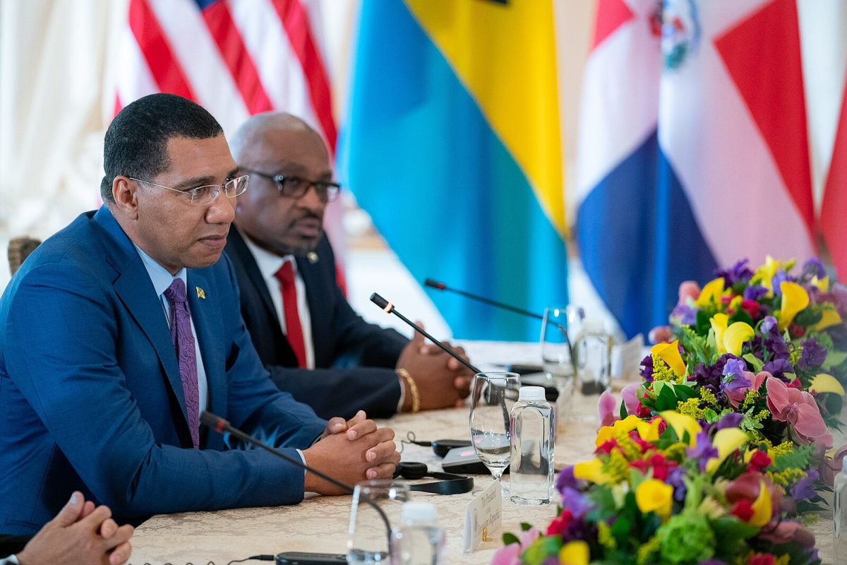 Prime Minister Andrew Holness of Jamaica sits at the Caribbean Leaders Conference meeting in Palm Beach, Florida March 22, 2019. Before becoming Jamaica’s youngest prime minister, Holness was the youngest Jamaican to be elected as a member of the Parliament. Photo courtesy The White House, Wikimedia Commons
