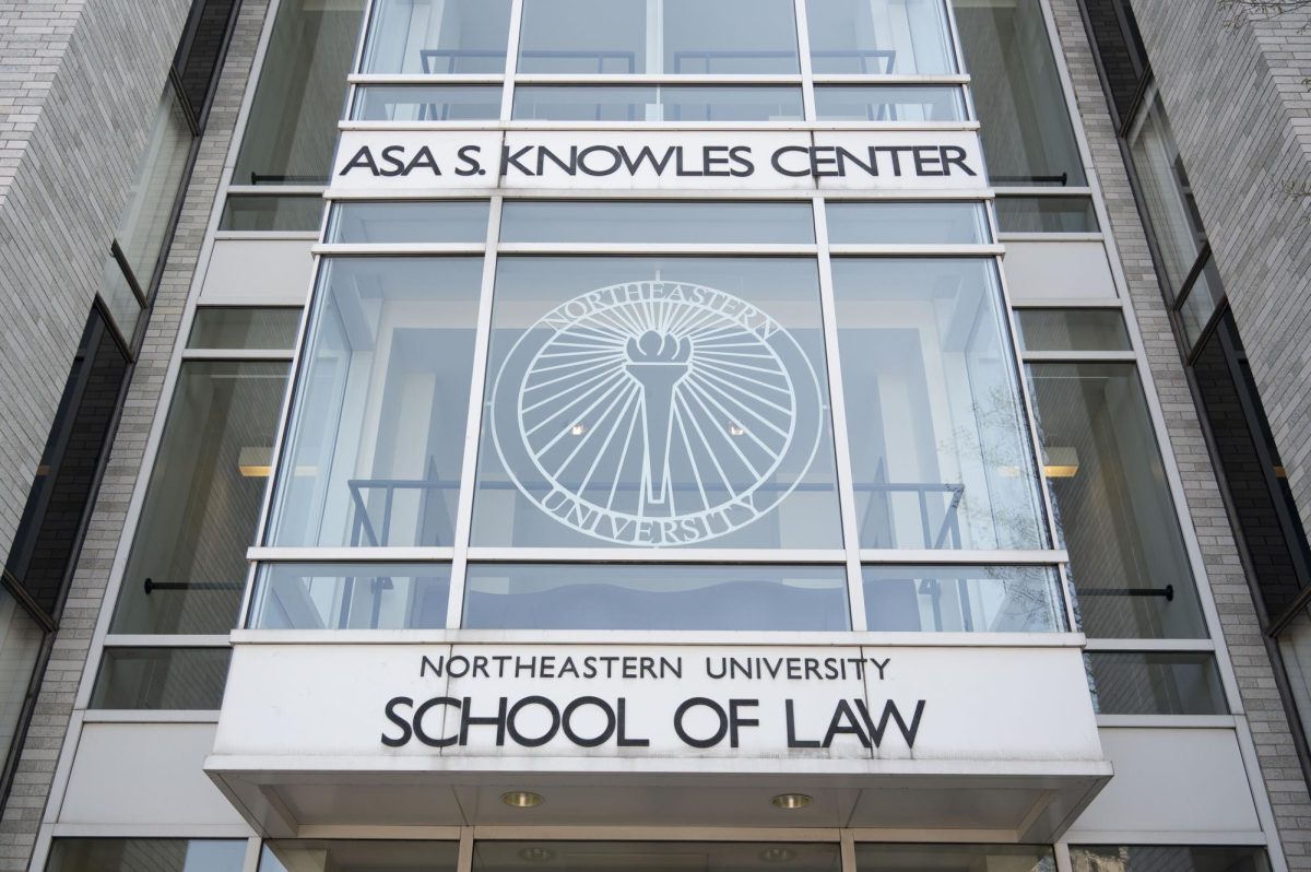 The exterior of the Asa S. Knowles Center, home to Northeastern University's law school. Corpora sent a letter to Northeastern in regards to how the university failed to protect expression in response to a speaker event with Raz Segal being canceled.
